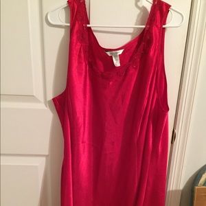Red lingerie chemise gown